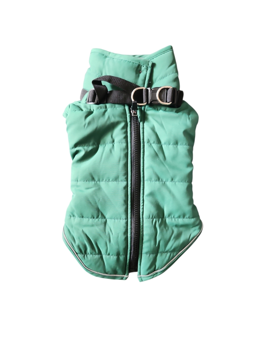 Green Puffer Dog Jacket - Lightweight Warm Dog Coat